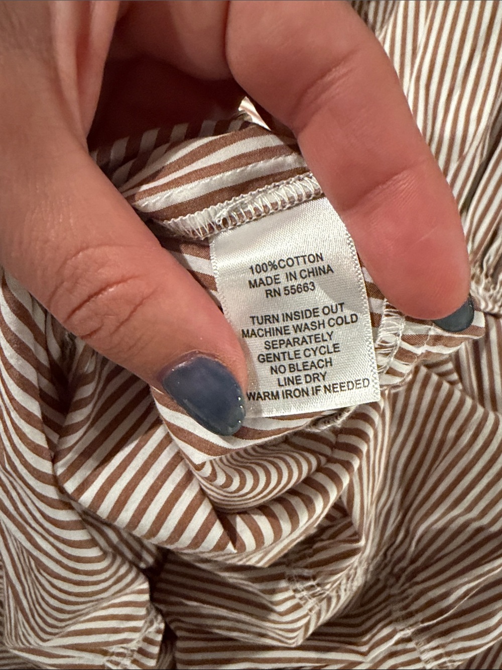 Nicole Miller Smocked Striped Midi Dress— Size Large - Picture 5 of 5